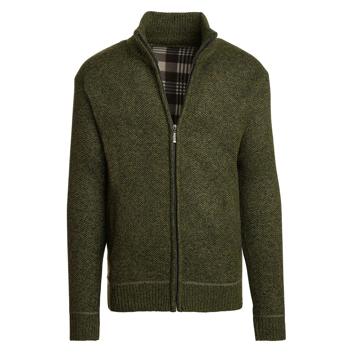 Altatac Altatac Men's Fleece Lined Full-Zip Mock Neck Sweater Green S — product photo