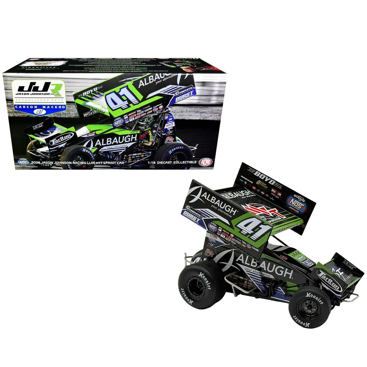 ACME ACME Winged Sprint Car #41 Carson Macedo Albaugh 2026 1/18 Diecast — product photo