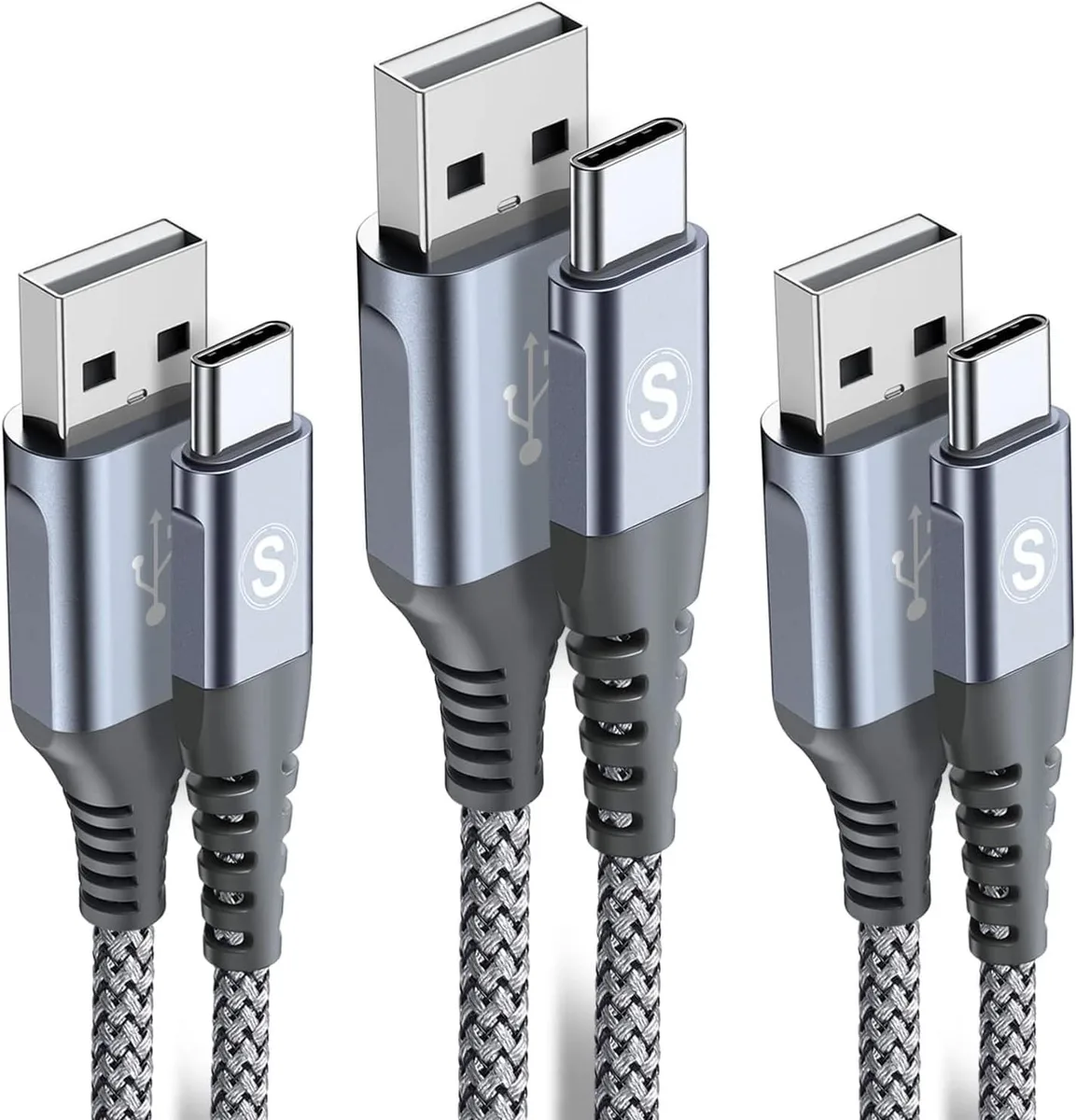 RUOCLRIS RUOCLRIS USB-C Cable 3-Pack 10ft 6.6ft 3.3ft 3.1A 480Mbps — product photo