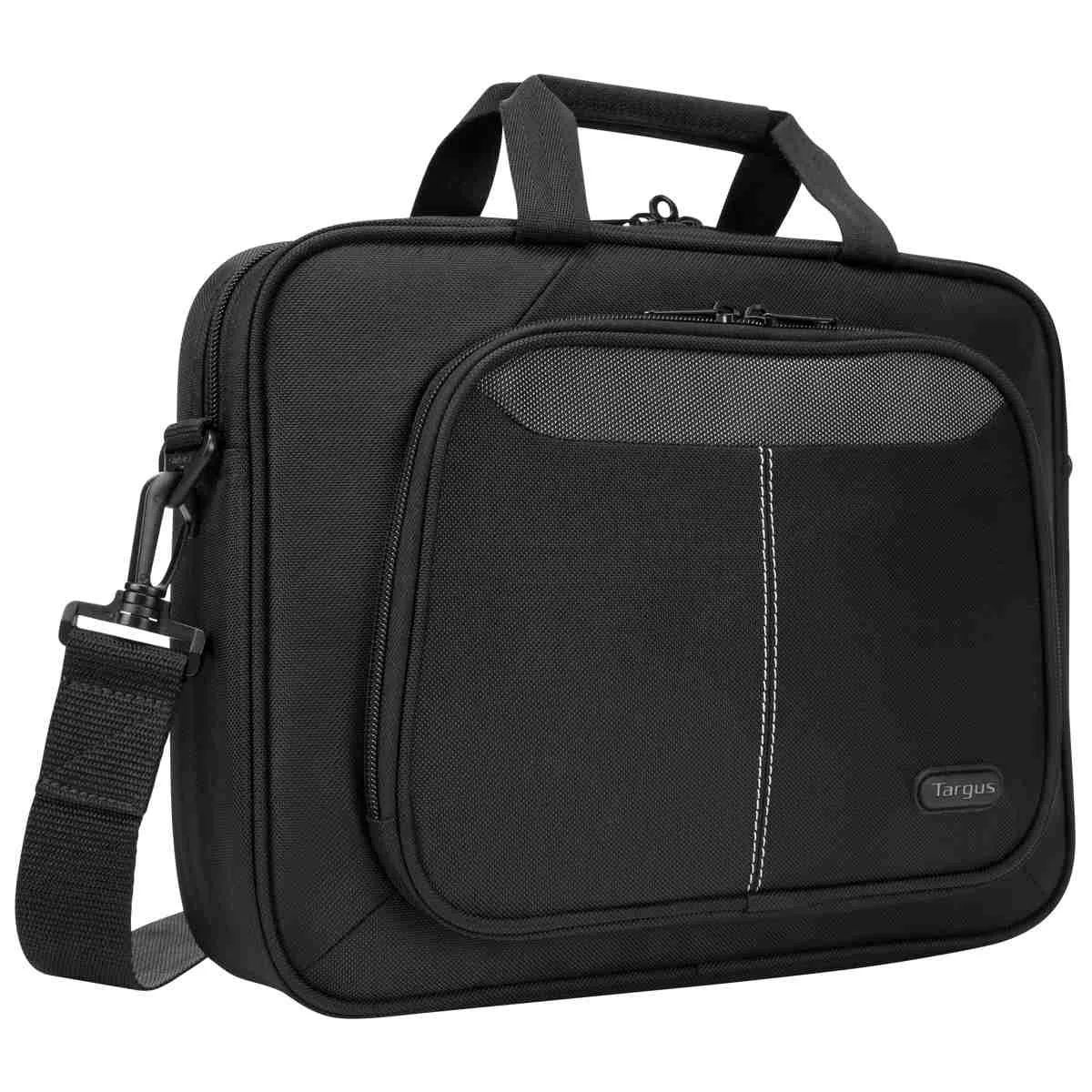 Black nylon laptop sleeve with shoulder strap for 12.1 inch notebook