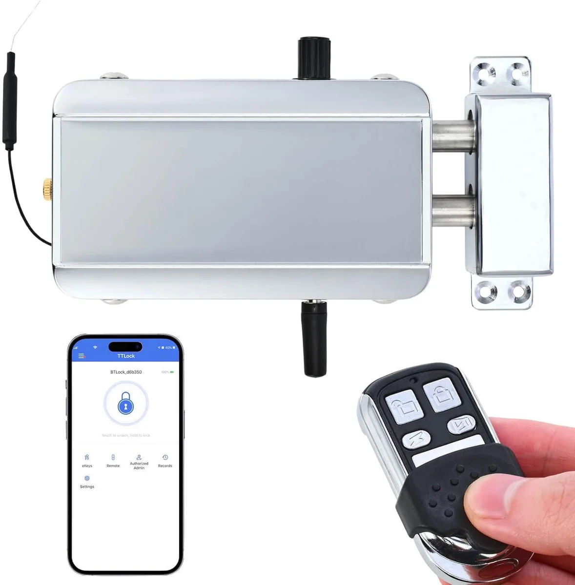 BFKK BFKK Electronic Deadbolt Smart Hidden Door Lock with Remote and App Access — product photo