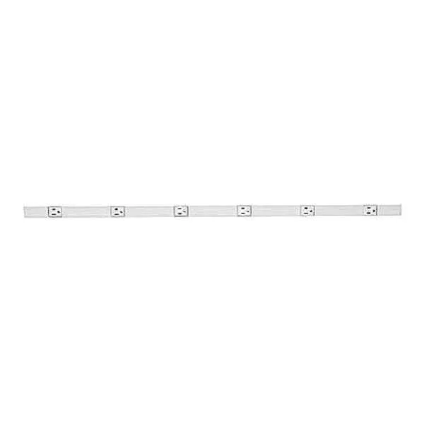  LEGRAND WH20GB306 Outlet Strip, 6 Outlets, 3 ft, White — product photo