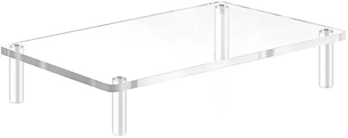TAURKENAM TAURKENAM Acrylic Monitor Stand Riser Clear Office Equipment — product photo
