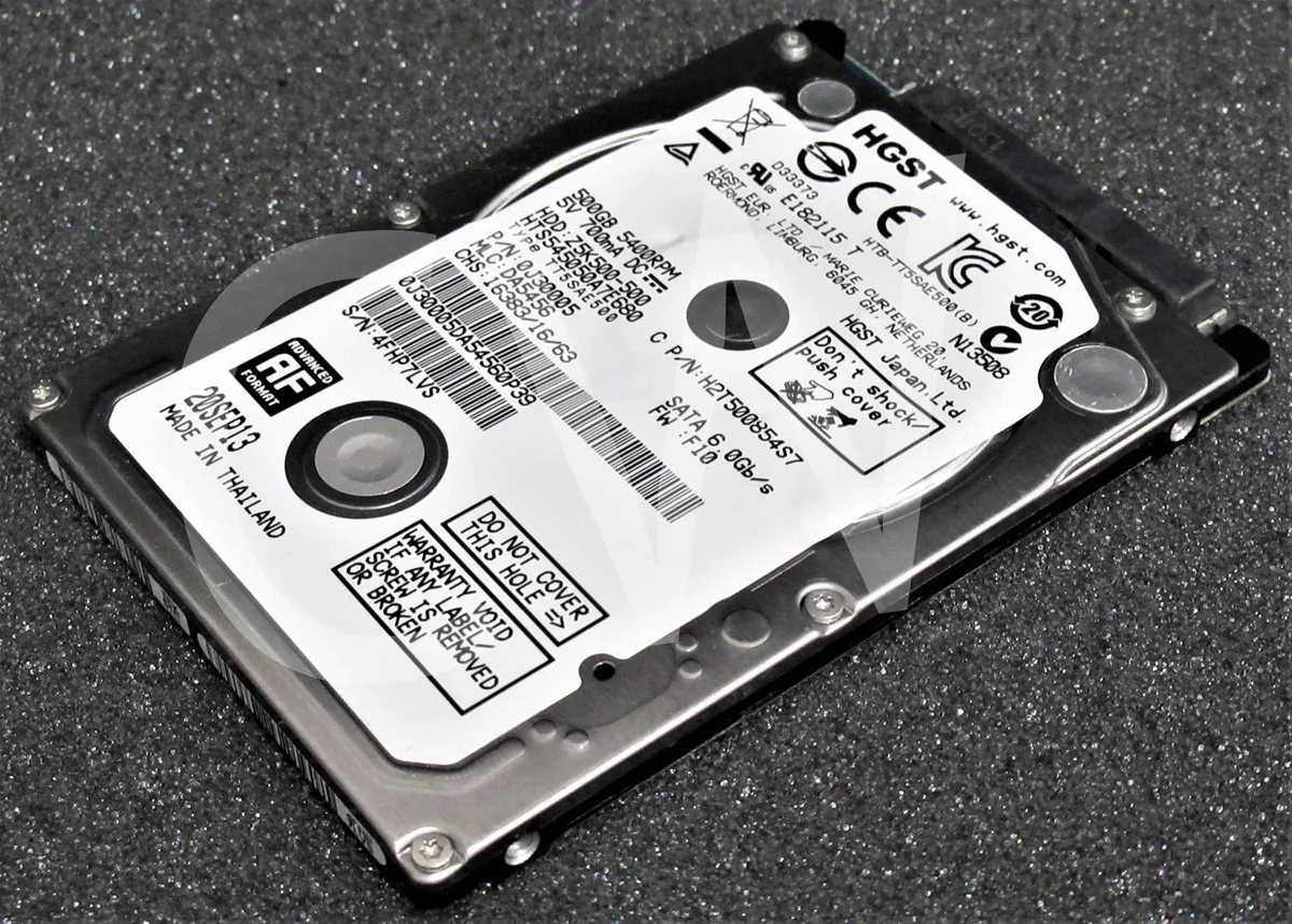 HGST HGST HTS545050A7E680 500GB 5400RPM 2.5" SATA internal hard drive — product photo
