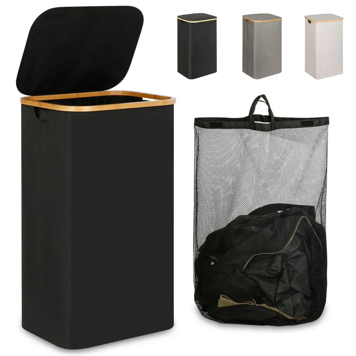 iEGrow 110L laundry tub with lid 17.3 x 13.2 x 29.1 in — product photo