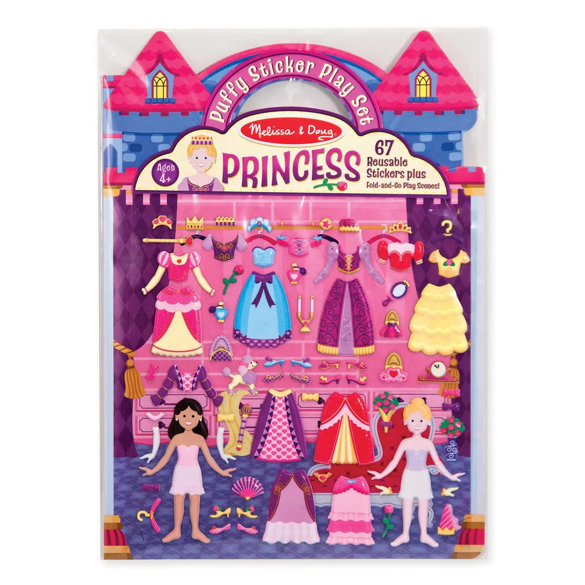 Melissa & Doug Princess puffy sticker set with fold-out scenes