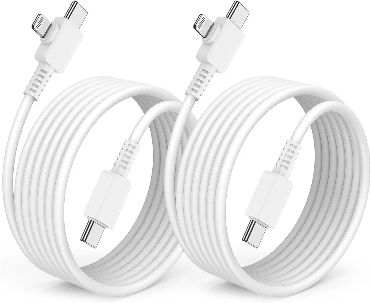 MCHOSE MCHOSE 2 in 1 USB-C to USB-C &amp; Lightning Cable 10ft 60W 12W — product photo