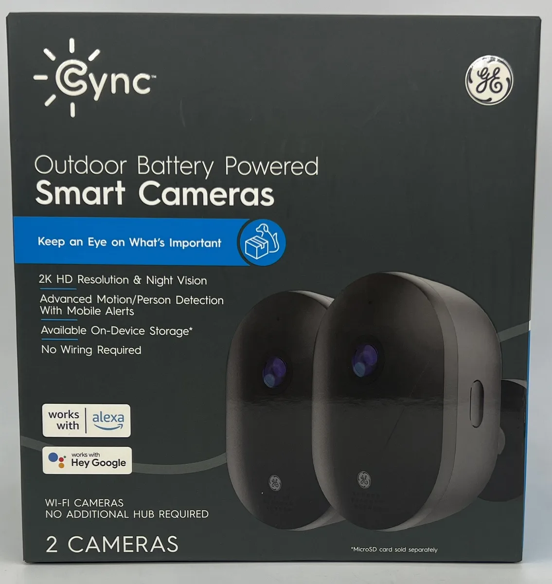 GE GE Cync Outdoor Battery Camera 2K 2-Pack 93129827 — product photo