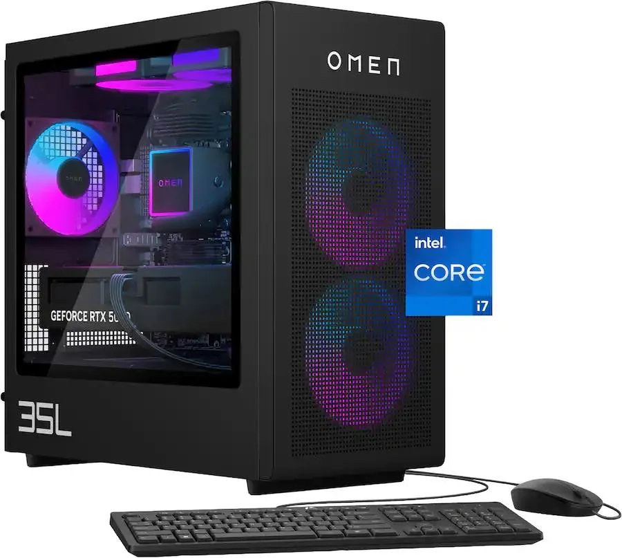 HP HP OMEN 35L Gaming Desktop i7-14700F RTX 5080 32GB 1TB Shadow Black — product photo