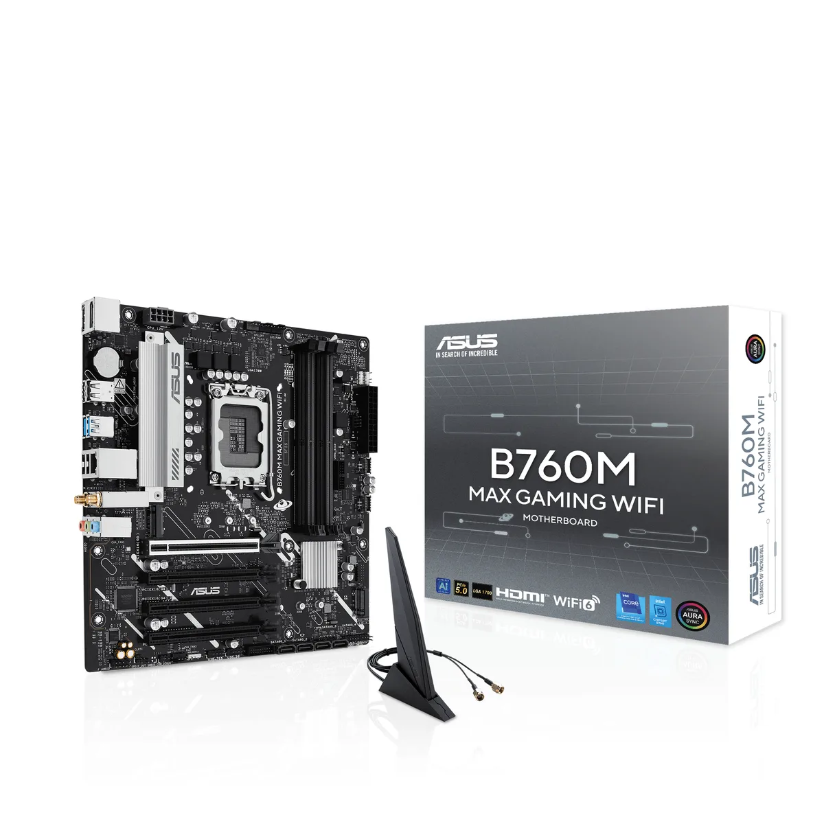 ASUS ASUS B760M MAX GAMING WIFI-GSI 90MB1MF0-MVABY1 Intel motherboard — product photo