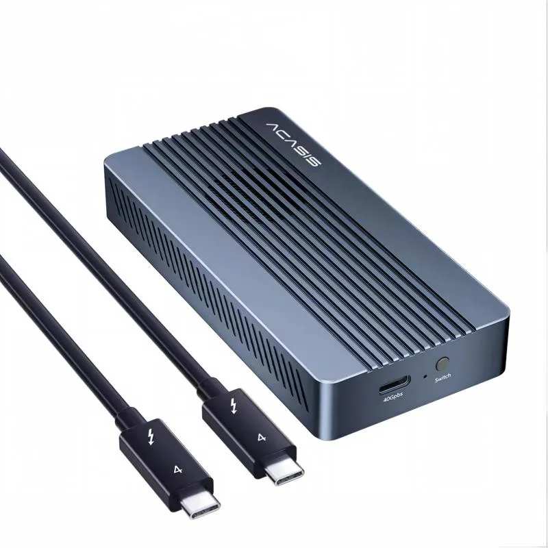 Acasis Acasis TB405Pro 40Gbps M.2 SATA Enclosure with Fan, Gray — product photo