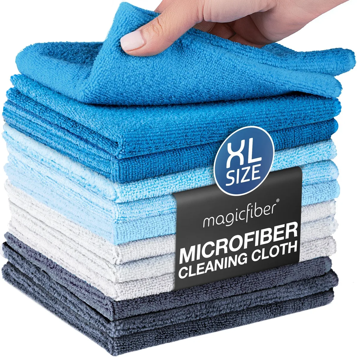  3M MagicFiber Microfiber Cleaning Cloths 12 Pack 13x11 — product photo