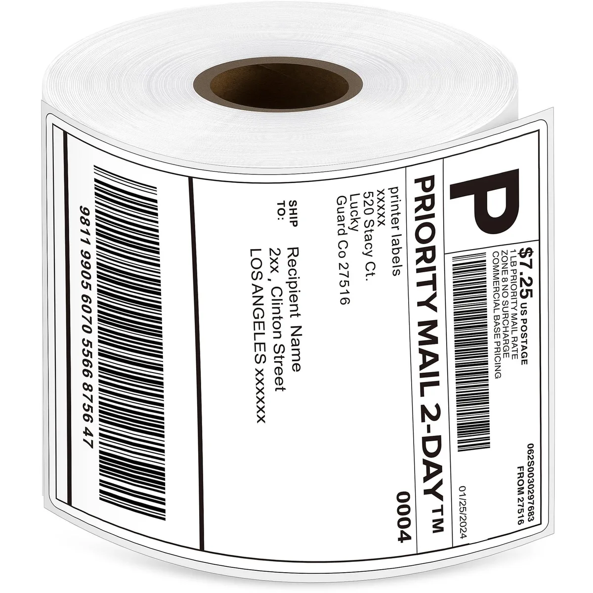 HP Direct Thermal Shipping Labels 4x6 inch Perforated 250 Labels — product photo