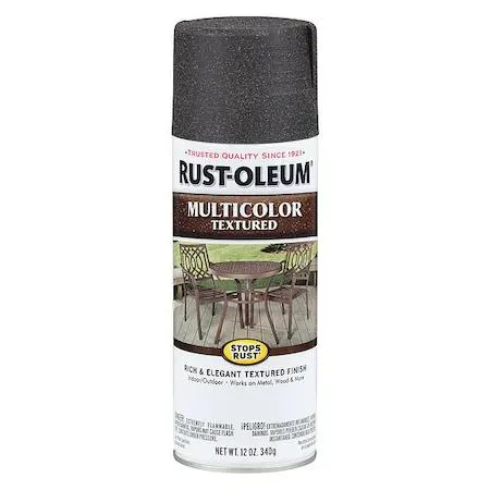 A 12 oz aerosol can of textured spray paint in Aged Iron finish