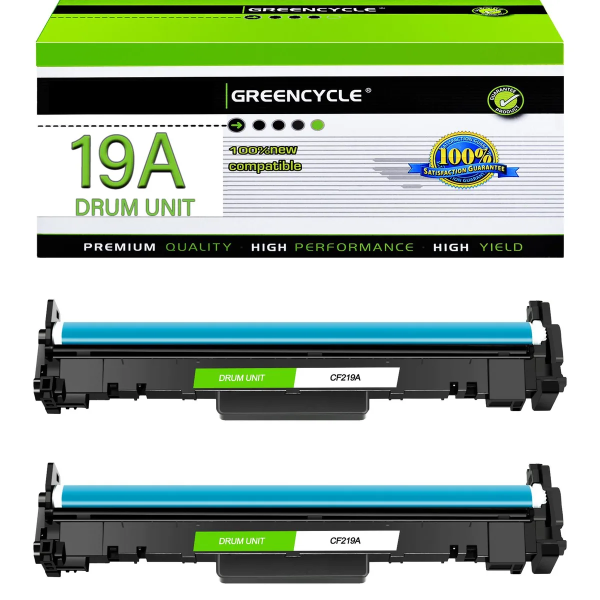 GREENCYCLE GREENCYCLE CF219A 19A Drum Unit 2-Pack Black 12000 Pages — product photo