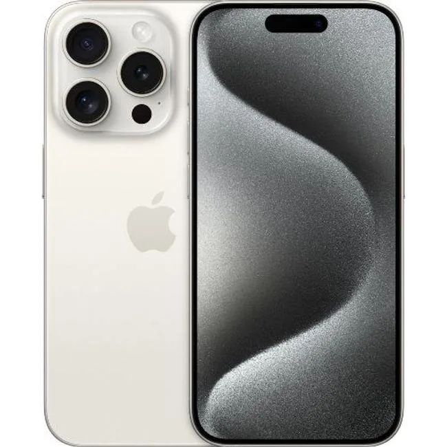 Apple Apple iPhone 15 Pro 128GB White Titanium cell phones - unlocked — product photo
