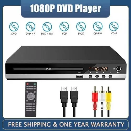 NShi NShi 1080p All Region DVD Player USB HDMI RCA Black — product photo