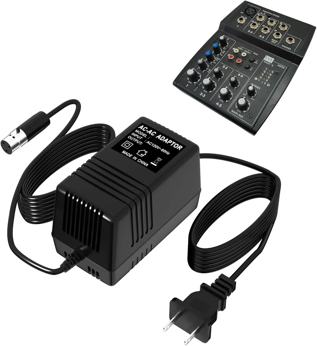 Cheezee Cheezee AC Adapter for Harbinger Mixer Mini 3 Pin L502 L802 L1202 L1402 — product photo