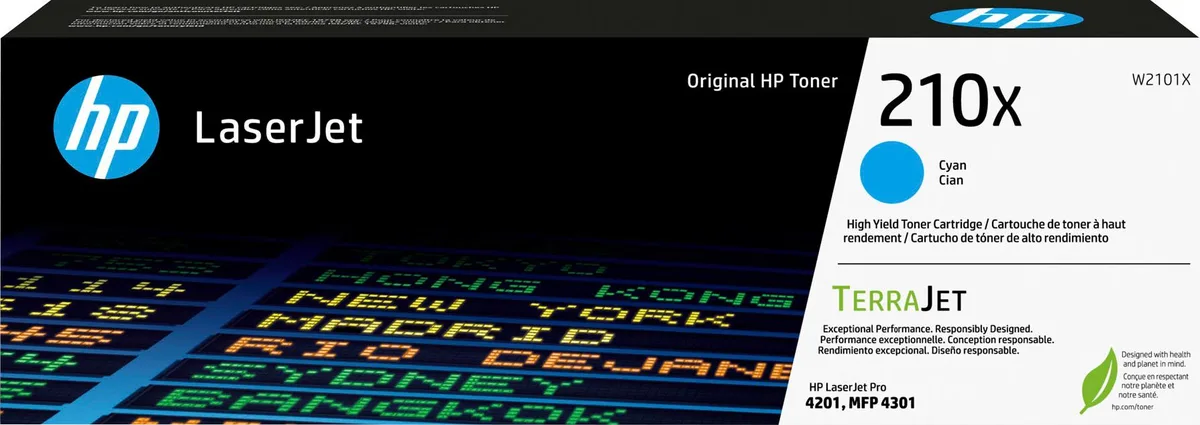 HP HP 210X High-Yield Toner Cartridge Cyan W2101X — product photo
