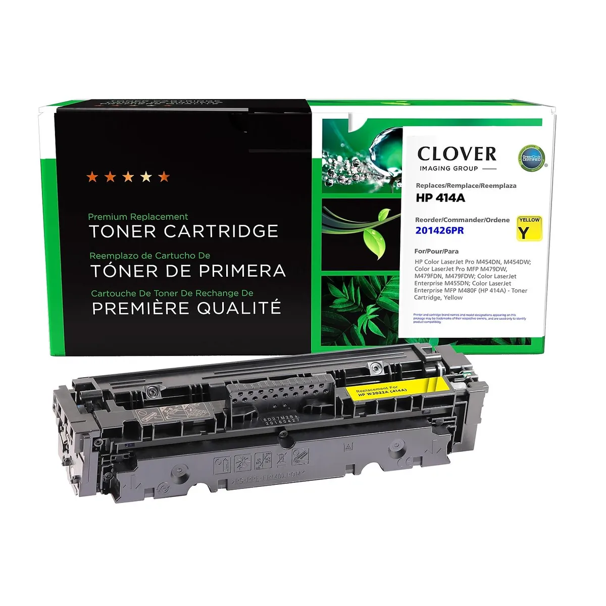 Clover Imaging Group Clover Imaging Group Yellow Standard Yield Toner Cartridge Replacement for HP 414A W2022A 2100 Pages 201426PR — product photo