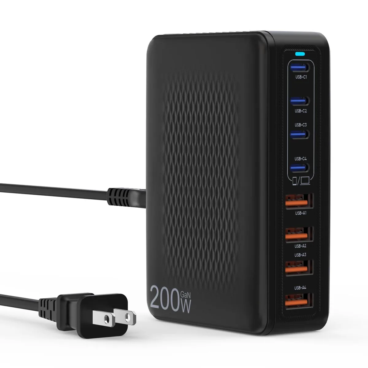  VCNBAN XHD-PD200W 200W 8-port USB charger — product photo