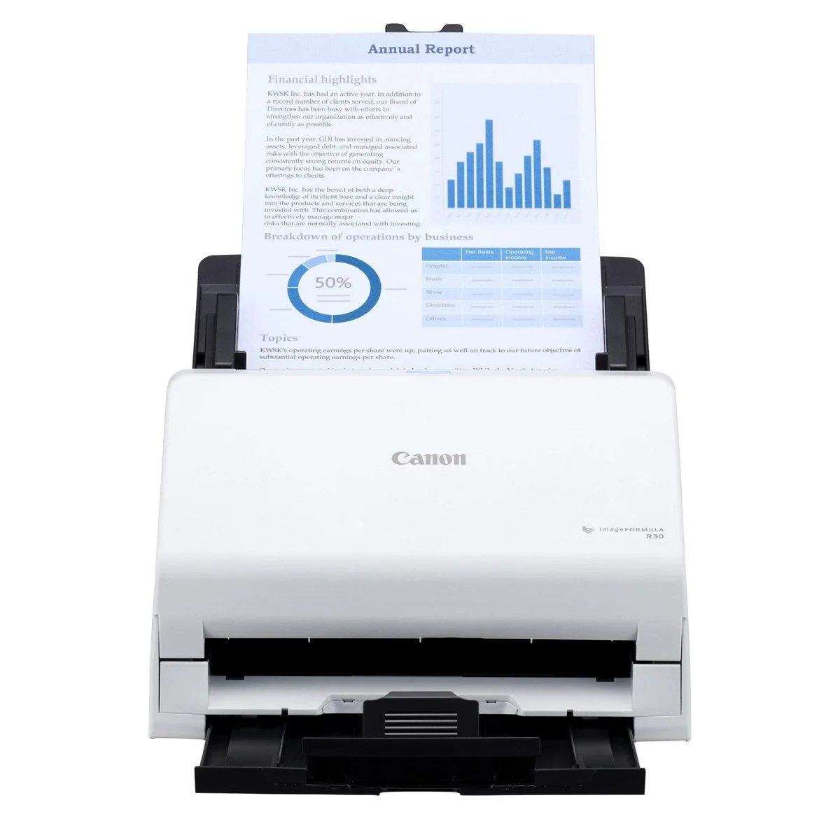 Canon Canon imageFORMULA R30 25 ppm 60 sheet ADF document scanner — product photo