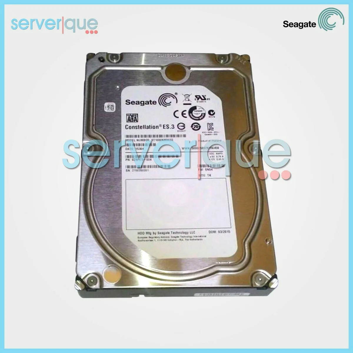 Seagate Seagate ST1000NM0033 1TB 7200 RPM SATA 6.0Gb/s 3.5" 128MB Cache Internal Hard Drive — product photo