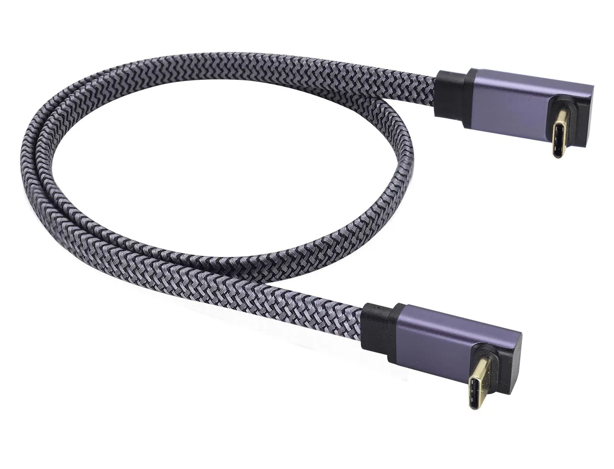 Vszerda Vszerda USB C 3.1 Gen 2 10Gbps 60W cable 90° dual angle 0.6 m — product photo