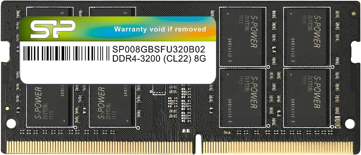 Silicon Power Silicon Power SU008GBSFU320B02SN 8GB DDR4 3200MHz CL22 SODIMM laptop RAM — product photo