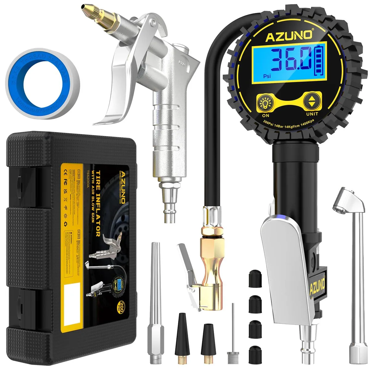 KEHIPI KEHIPI 3-in-1 Digital Tire Inflator 200 PSI — product photo
