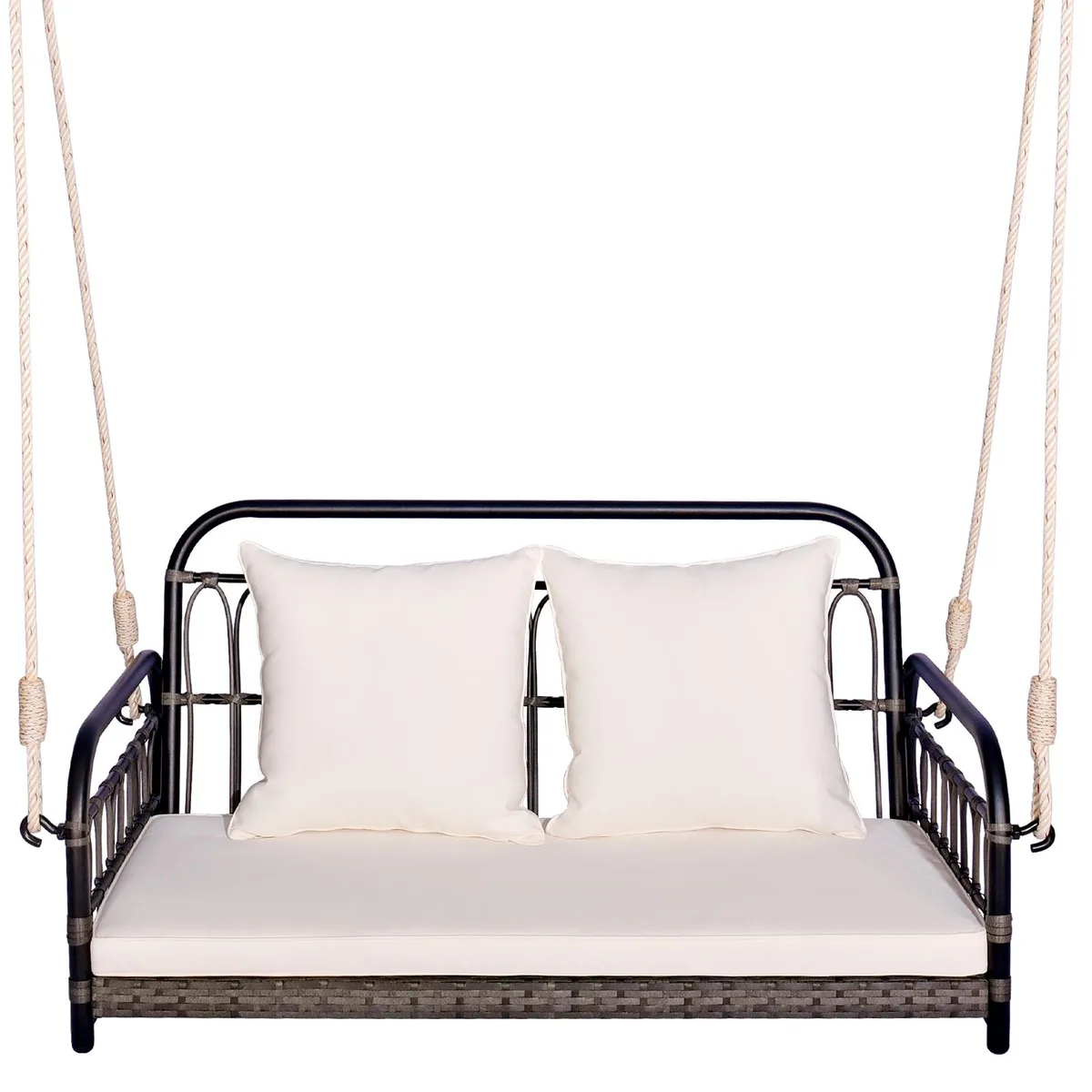 SlickBlue SlickBlue 2-Person Outdoor Hanging Chair White 45" x 23" x 21" 880 lbs — product photo