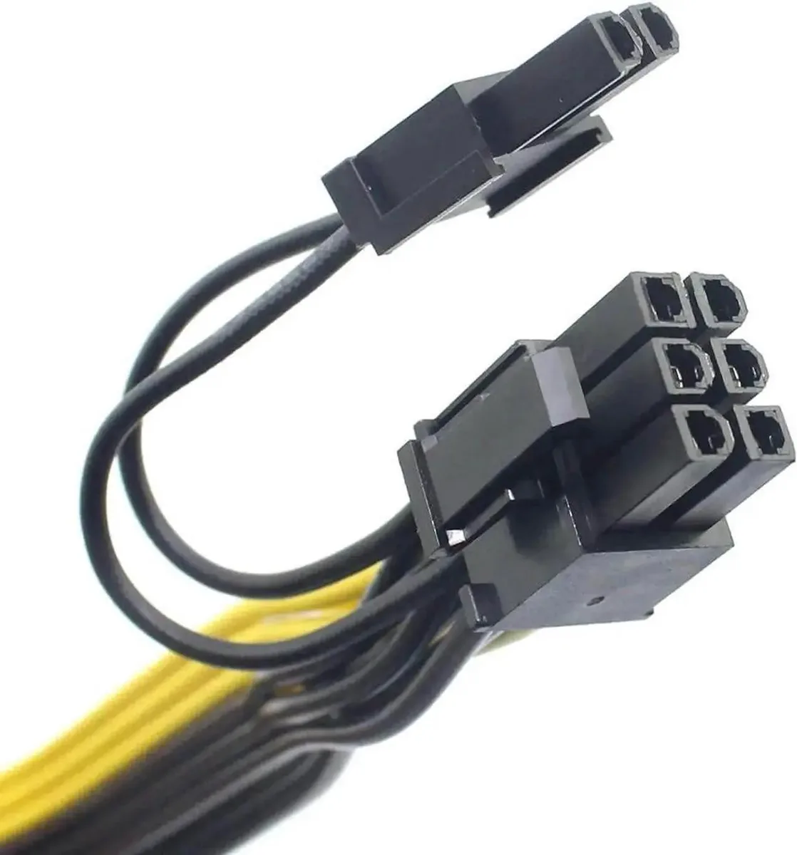 Vszerda Vszerda 2 Pack 6 Pin Male to Dual 8 (6+2) Pin Male PCI Express Power Adapter Extension Cable 18AWG 27.5 inch — product photo