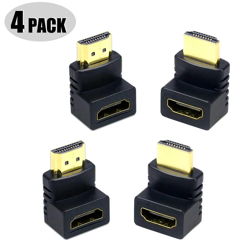 ESTONE ESTONE HDMI Right Angle Adapter 90/270° Male-Female 4-Pack — product photo