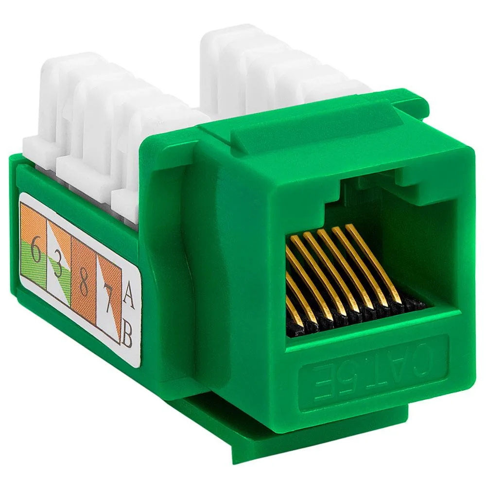 CMPLE CMPLE Cat5E Punch Down Keystone Jack Green — product photo