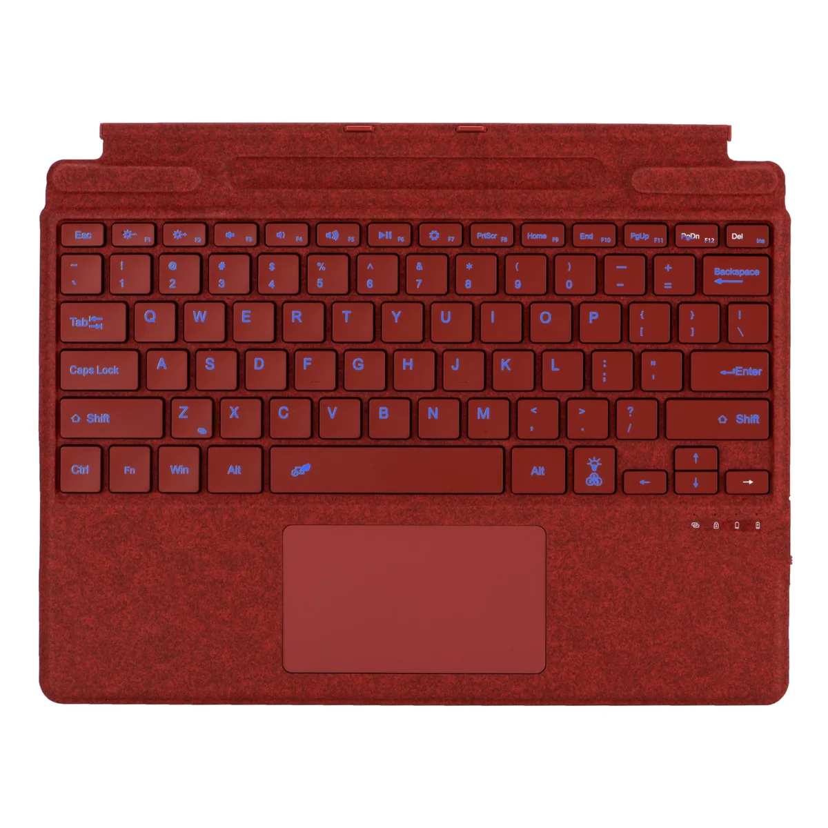 Slim Bluetooth keyboard with touchpad and pen holder for Surface Pro 13