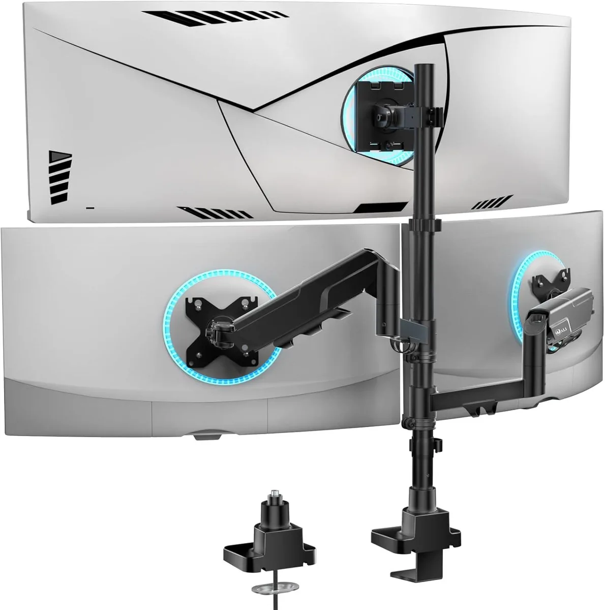 BFKK BFKK Triple Monitor Mount Extra Tall 31in Pole 13-49in 44lbs VESA 75/100 — product photo
