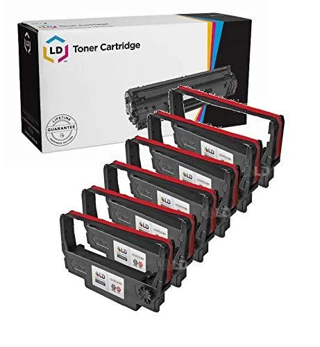 LD Products LD Products Compatible POS Ribbon Cartridge for Epson ERC-30BR Black &amp; Red 6-Multipack — product photo