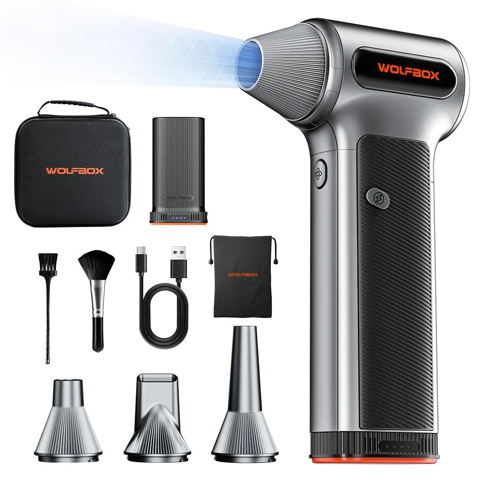 WOLFBOX WOLFBOX MF200-2PK Hurricane-Power Electric Air Blower, 2 Swappable Battery Packs &amp; Case — product photo
