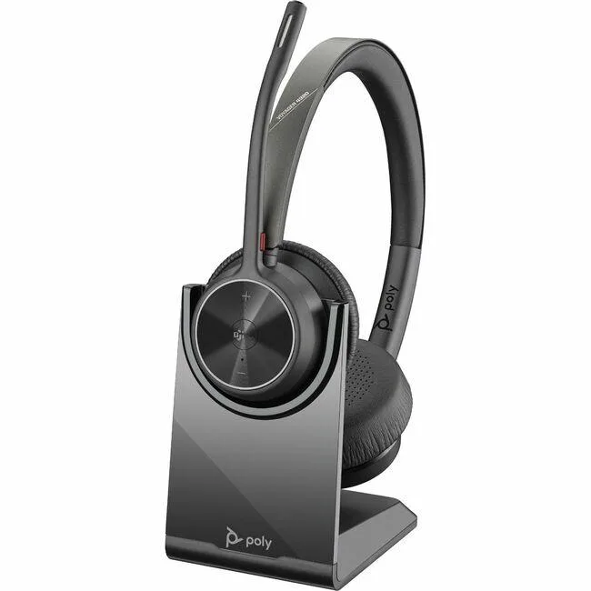 POLY POLY 77Z32AA Voyager 4320-M headset BT700 dongle charging stand black — product photo