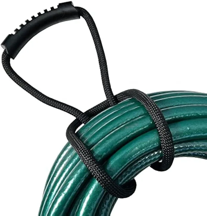 Three black 24-inch storage straps with loop handles