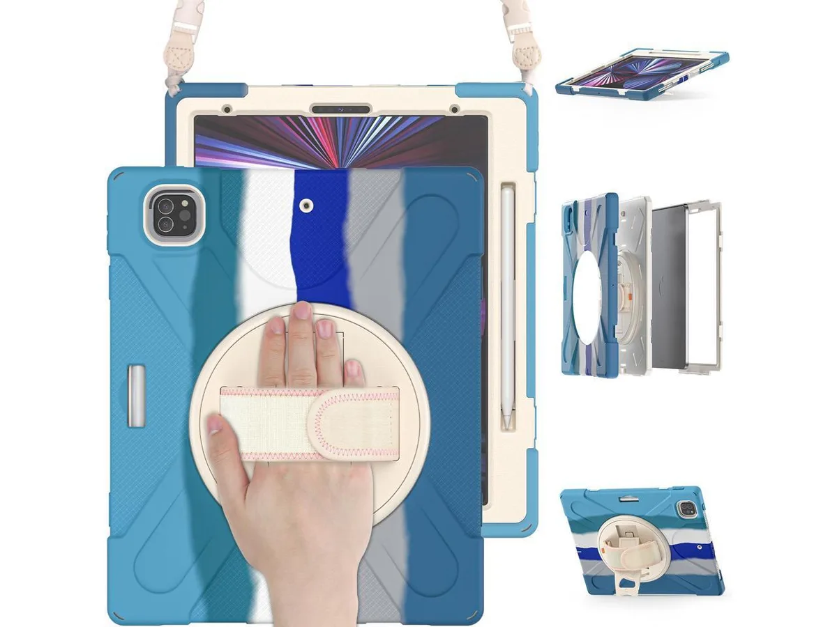 Werleo Werleo A2764/A2437/A2766 iPad Pro 12.9 case 2022 2021 Blue/White — product photo