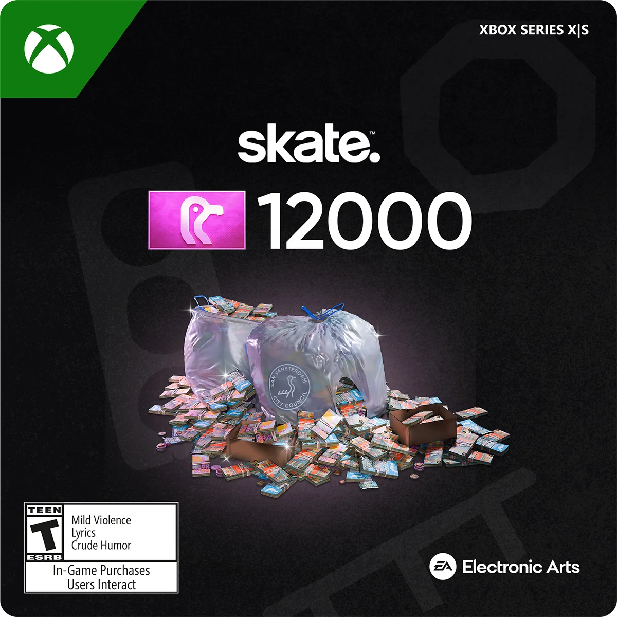 Electronic Arts Electronic Arts 7F6-00873 SKATE 12000 SV Bucks Xbox Series X|S downloadable game — product photo