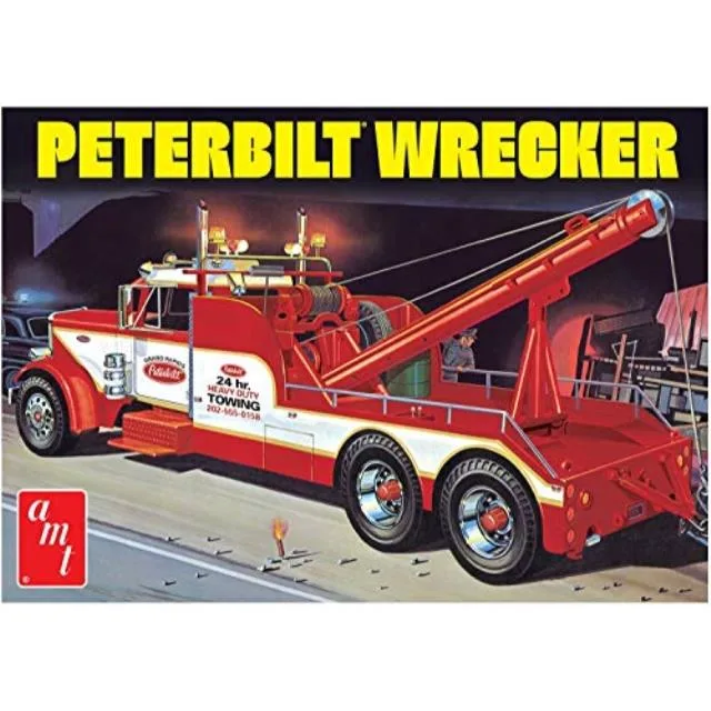 AMT AMT 1133 Peterbilt 359 Wrecker 1/25 Scale Model Kit — product photo