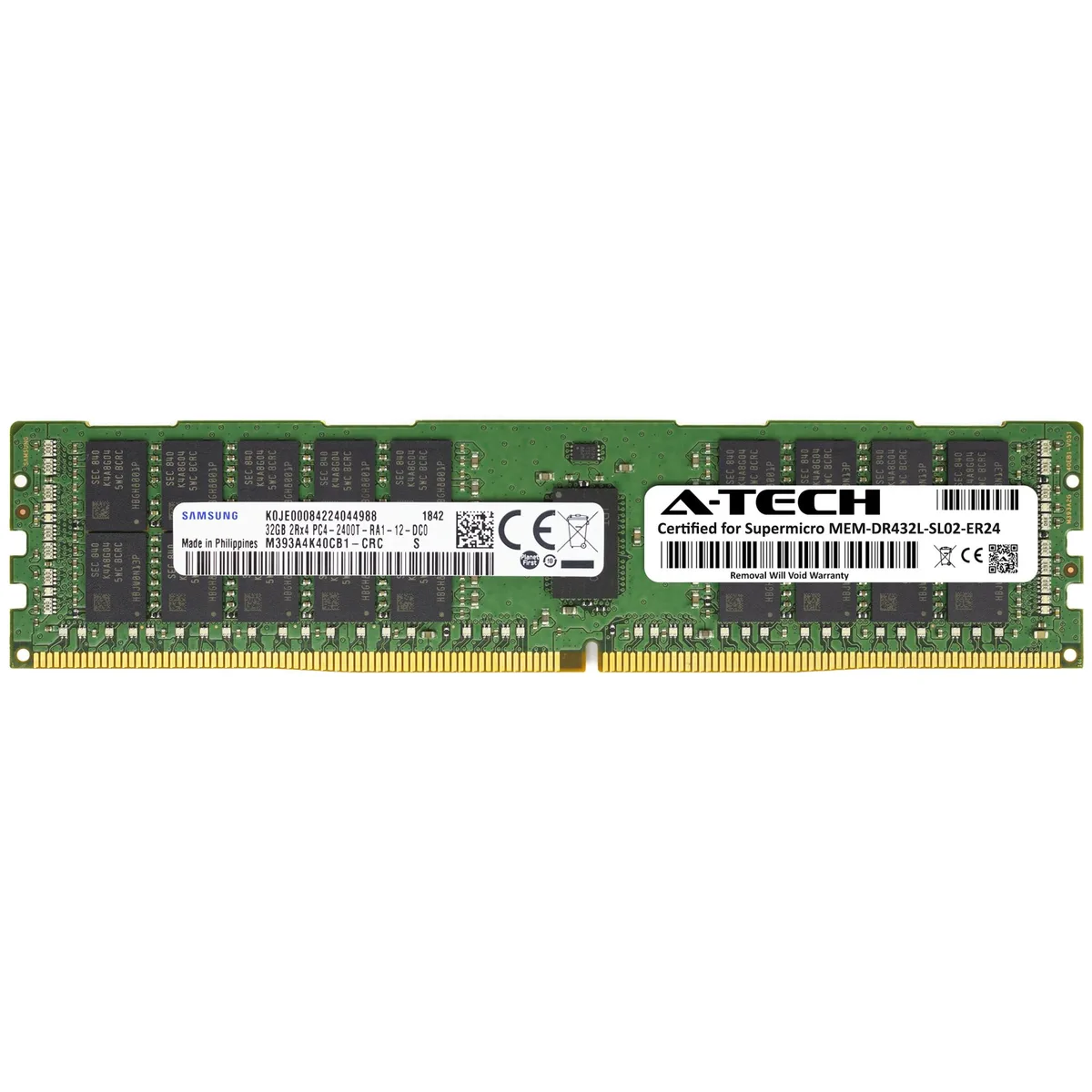 A-Tech A-Tech Supermicro Certified 32GB DDR4 2400 ECC RDIMM 2Rx4 CL17 1.2V — product photo