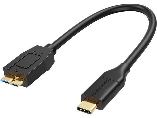 Manw Manw USB 3.1 C to Micro B Cable 10Gbps 0.3m Black 2-Pack — product photo