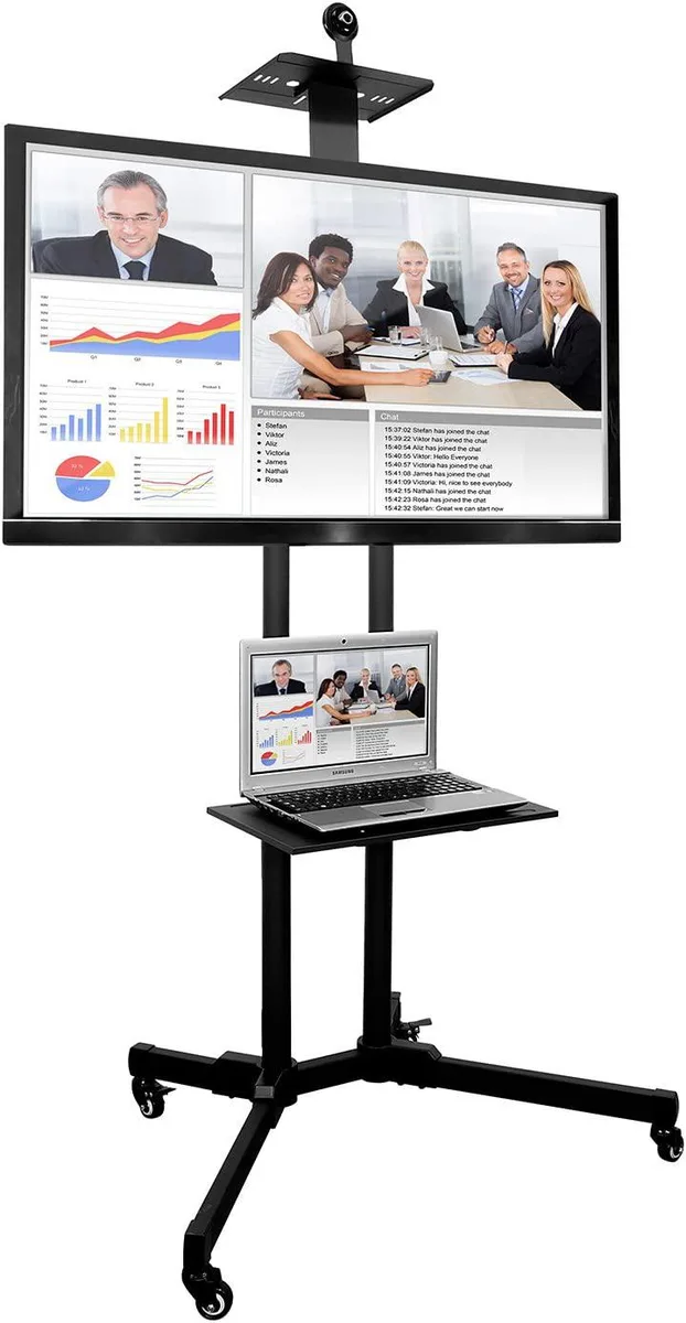 BFKK BFKK Mobile TV Stand 37-70 Inch 110 Lbs Wheeled Accessory — product photo