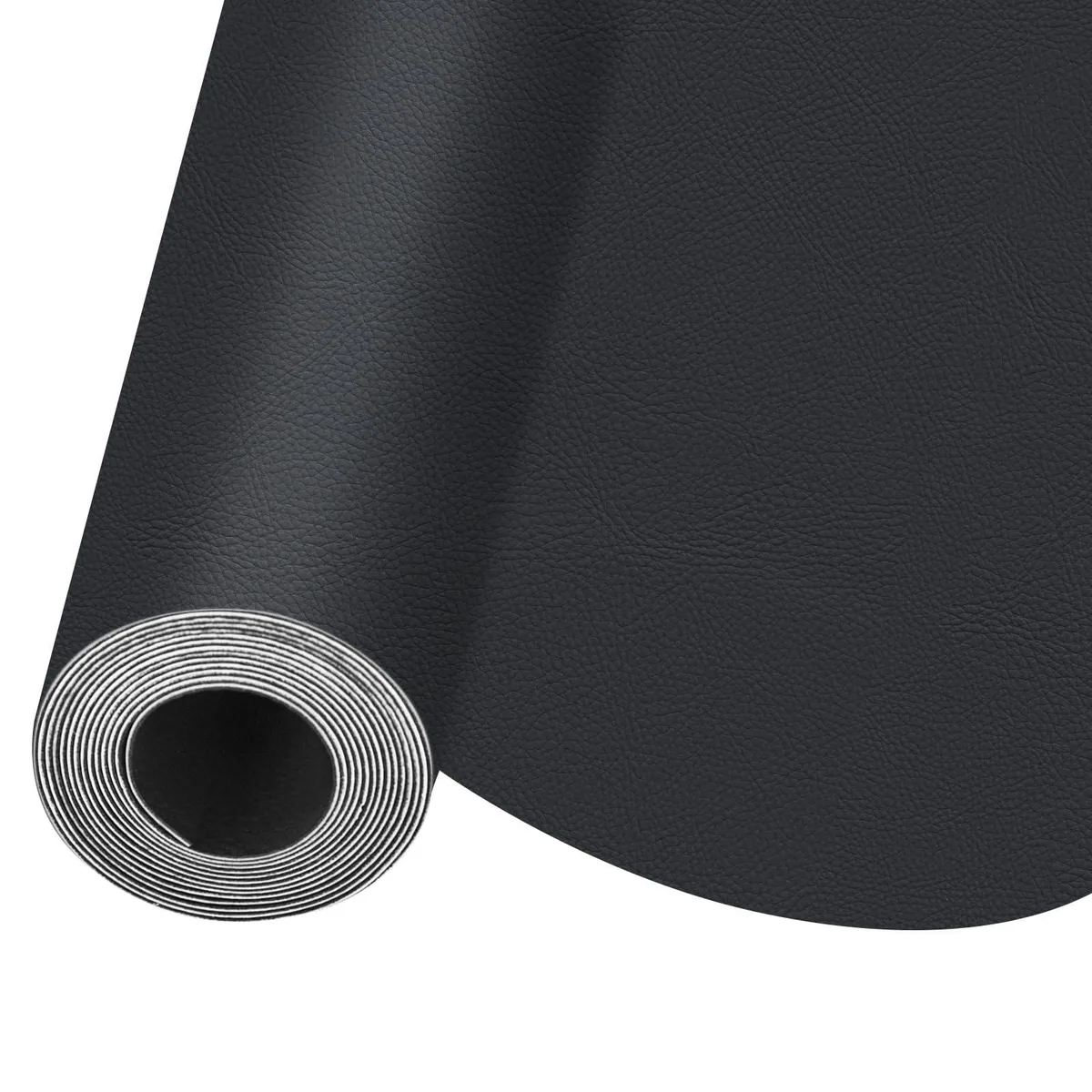 Black litchi-grain leather repair patch roll 17 by 79 inches