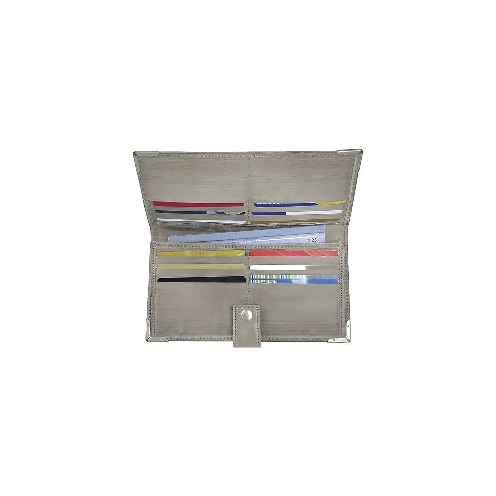 Jobar Jobar JB6212 Stainless Steel Checkbook Wallet Grey — product photo
