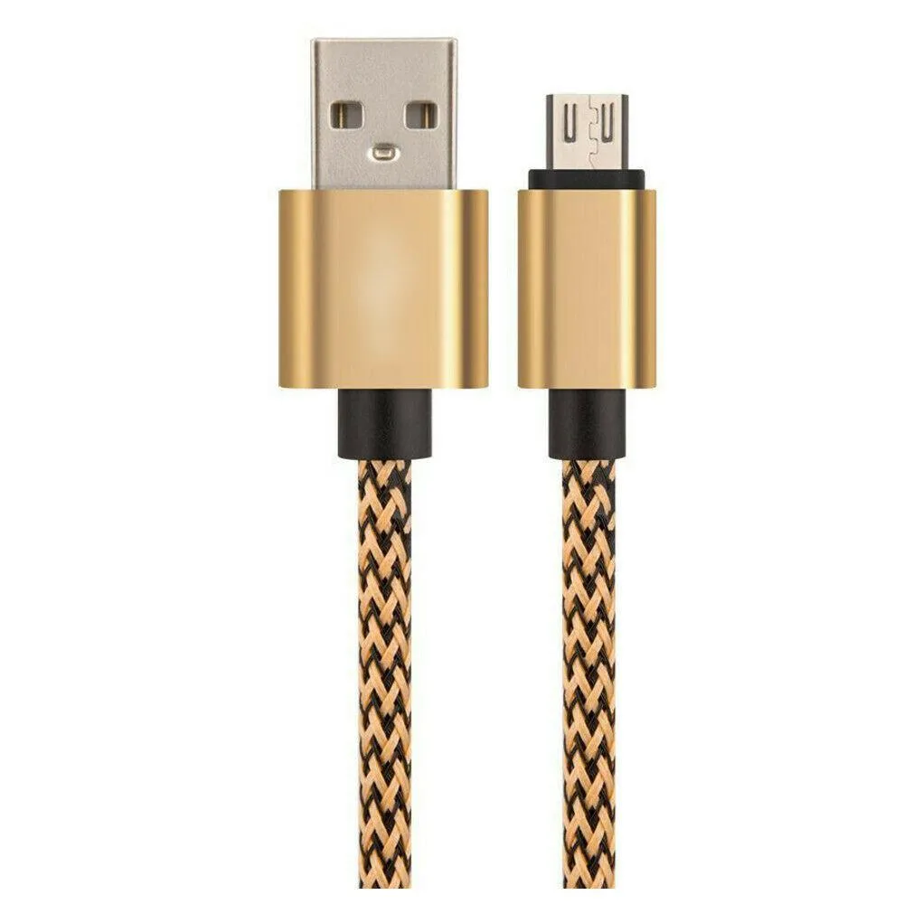 Gold dragon braided Micro USB 2.0 cable with standard USB connector