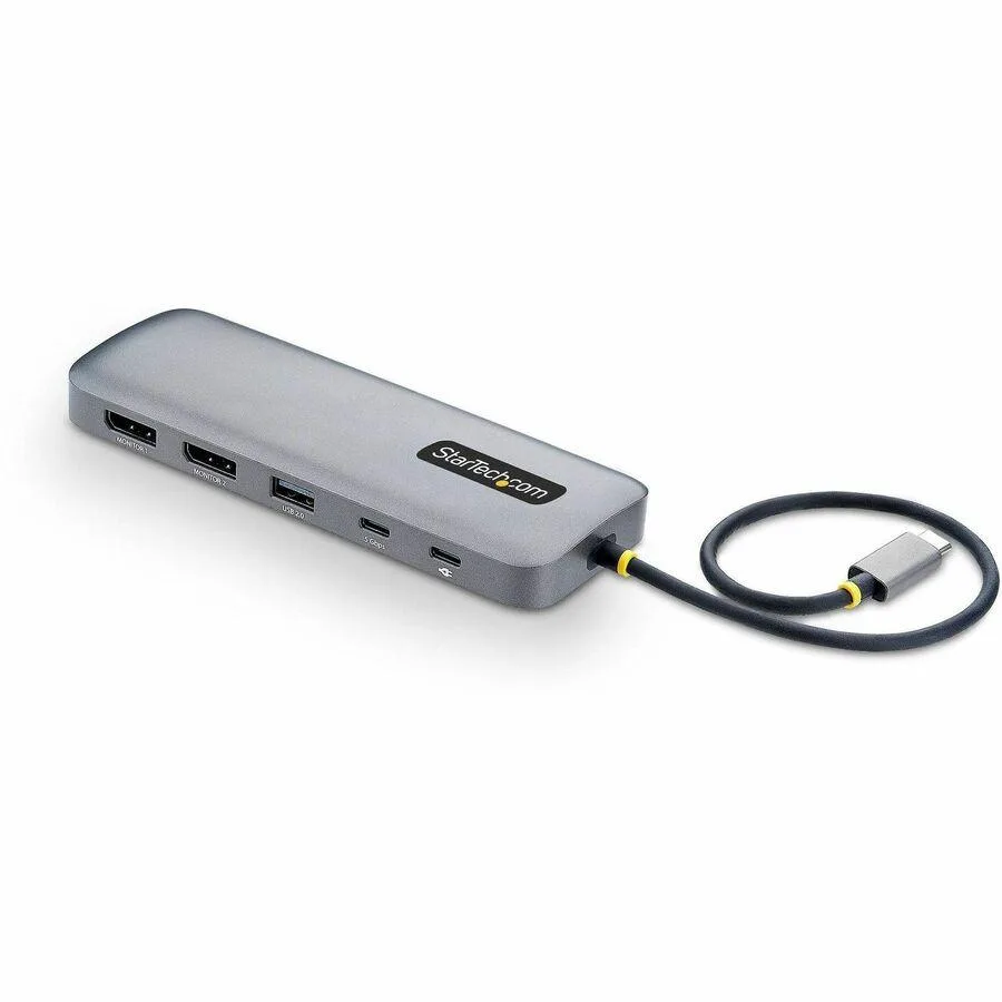 STARTECH STARTECH 189B-USBC-MULTIPORT USB-C Mini Dock 100W PD Dual 4K 60Hz 5Gbps Hub Gigabit Ethernet — product photo